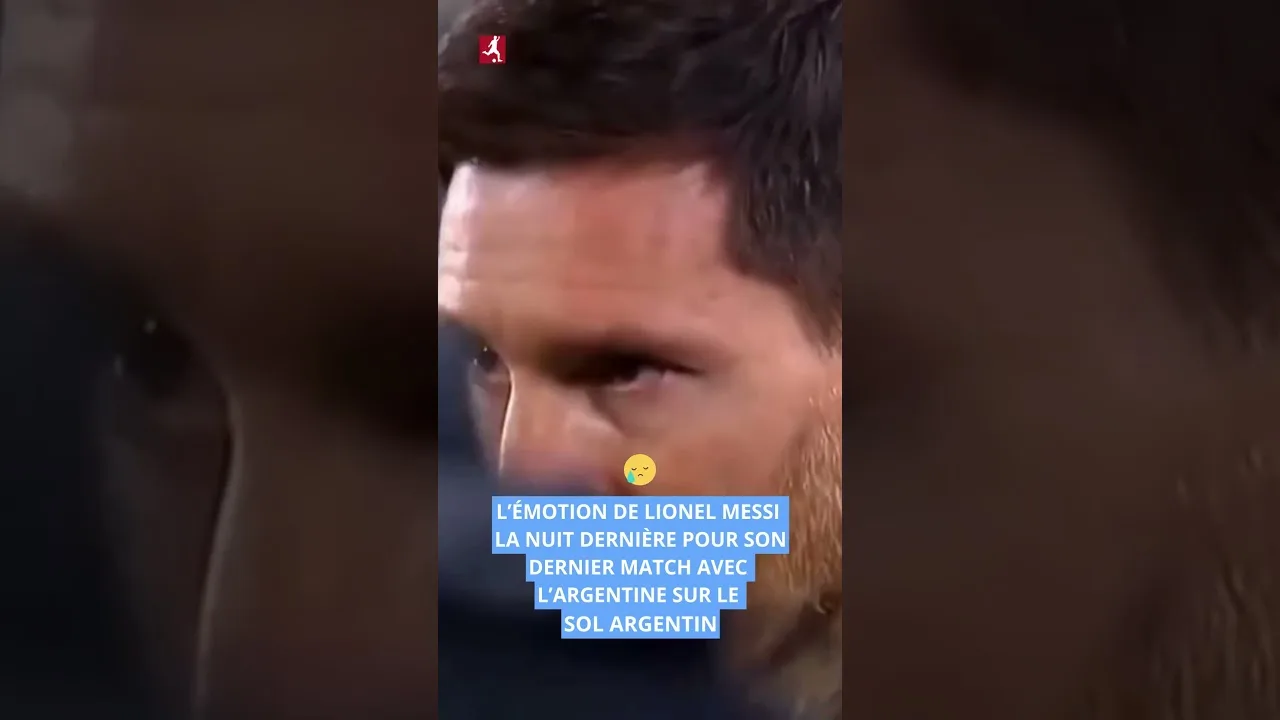 L’émotion de Messi qui a joué son dernier match en Argentine ! 😢 #Messi #Argentine #LionelMessi