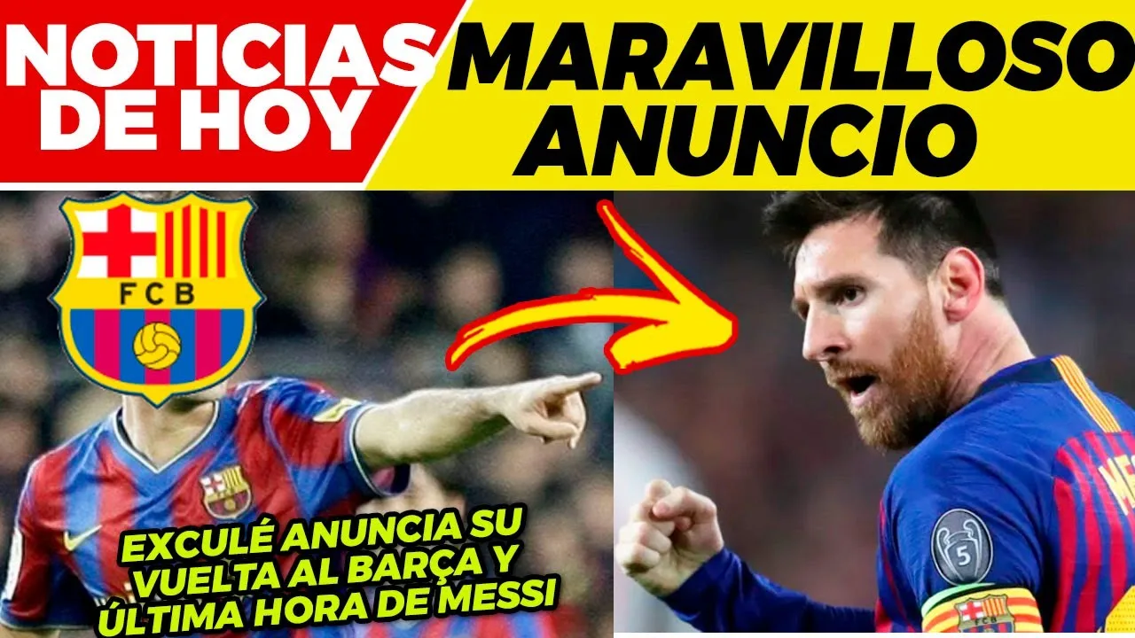 ANUNCIA su VUELTA al BARÇA NOTICIA SORPRESA de LEO MESSI