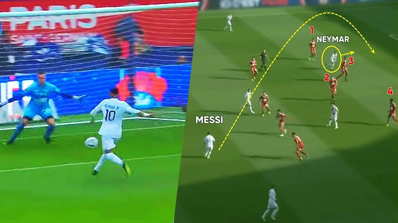 Lionel Messi Different Class Assist to Neymar