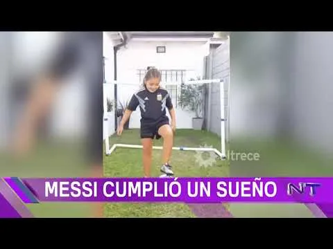 Lionel Messi le cumplió el sueño a una nena de 8 años que