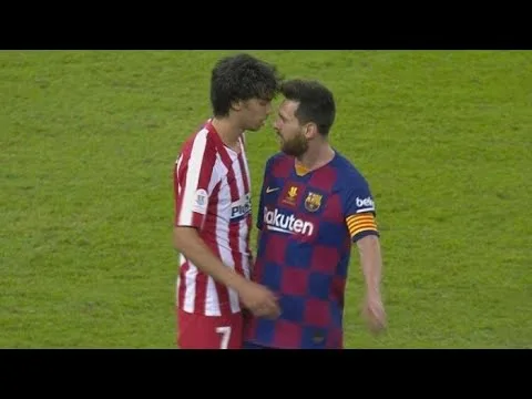 Joao Felix and Lionel Messi face to face fight