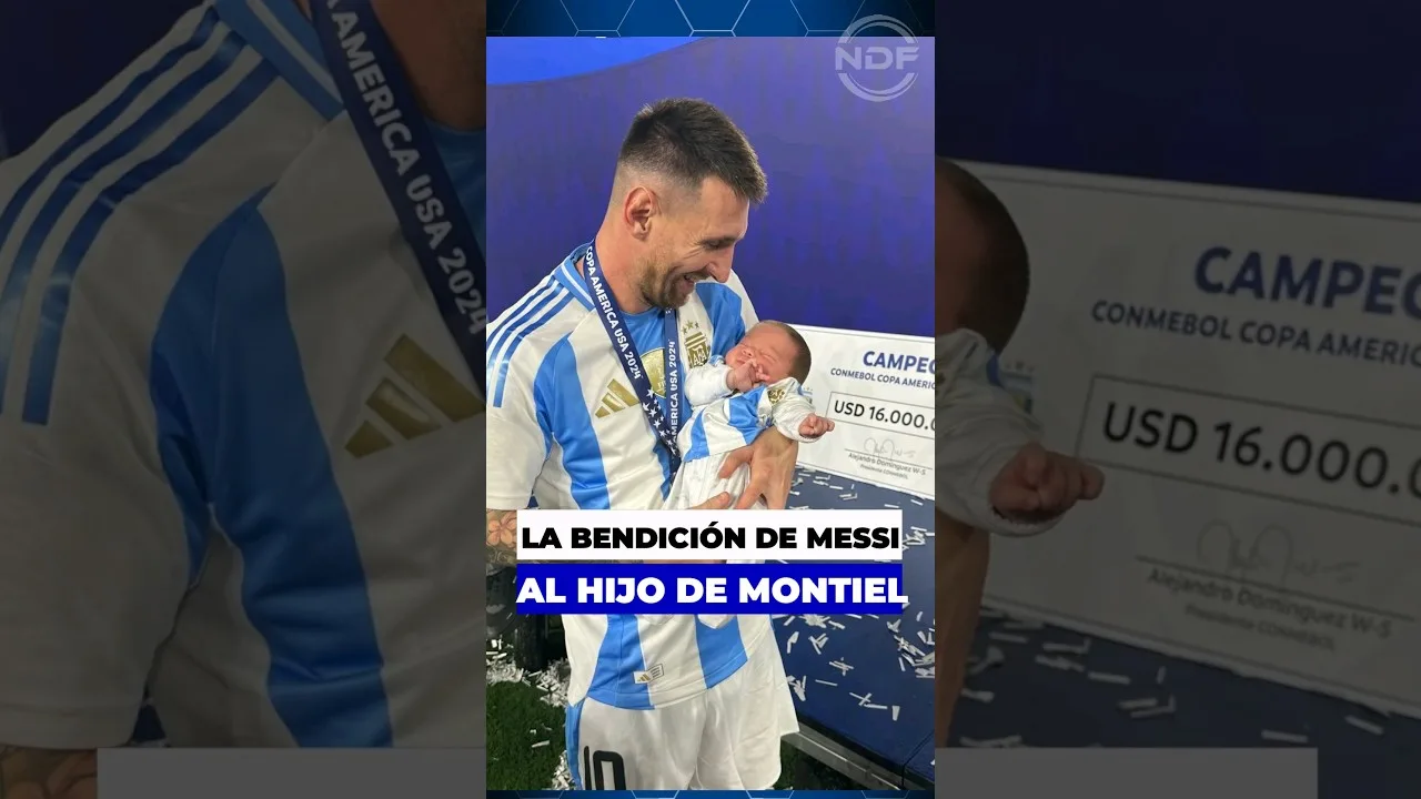 La bénédiction de Leo Messi au petit fils de Gonzalo Montiel qui n’a qu’un mois 😍🏆