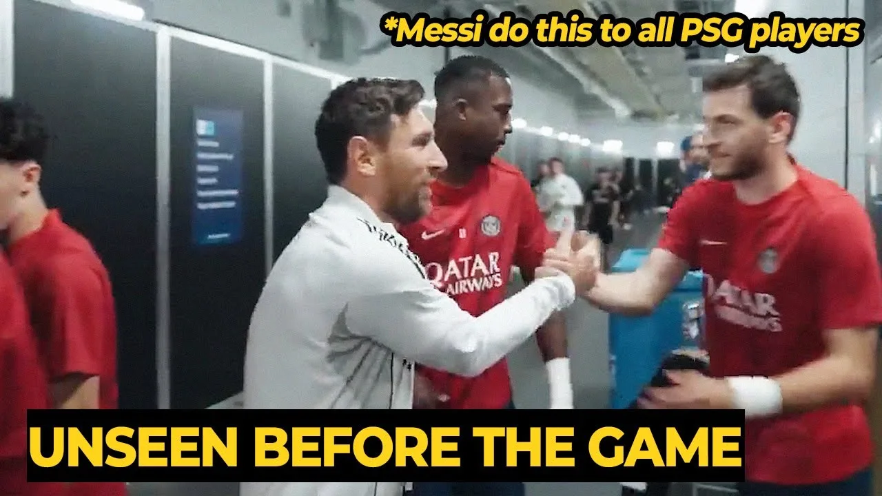Regardez ce que Messi a fait avec les joueurs du PSG avant le début de l’échauffement, c’est pourquoi ils ont donné du respect après le match