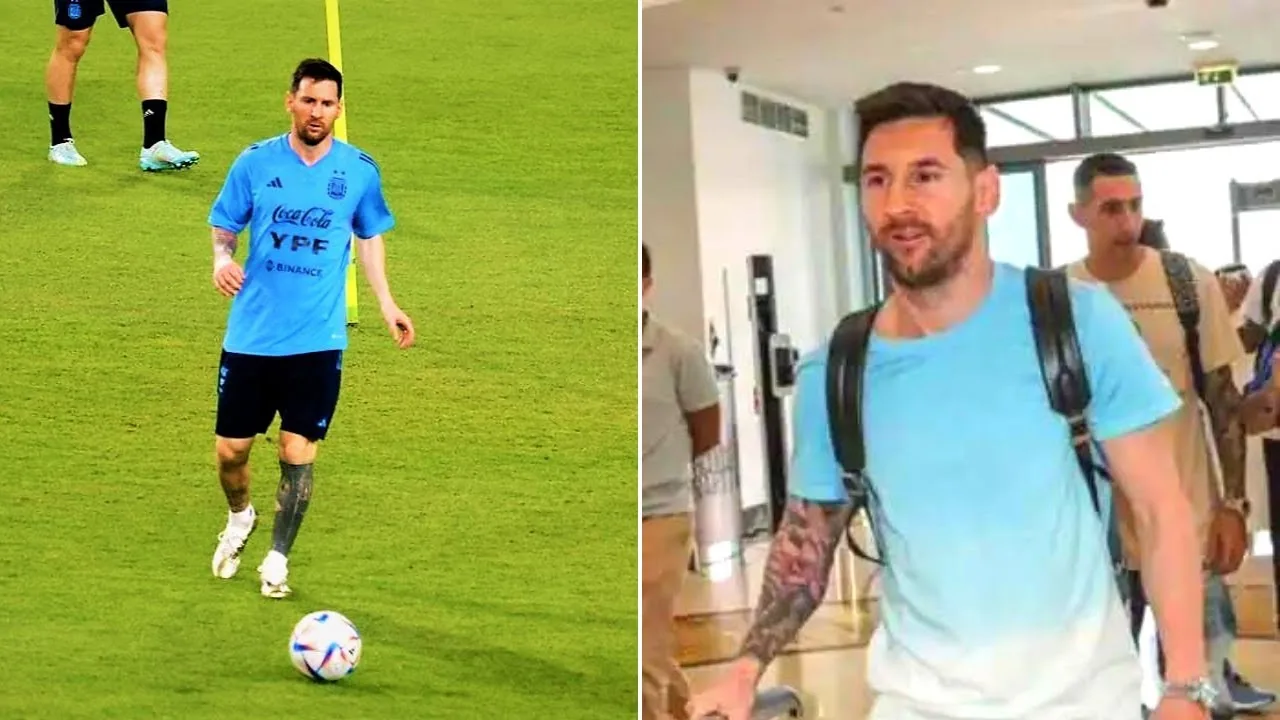 Lionel Messi Arrives In Abu Dhabi And Trains Before The