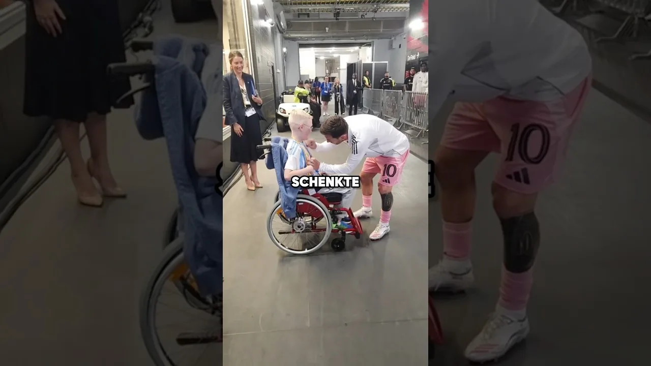Lionel Messi accomplit son rêve en fauteuil roulant 🥹❤️