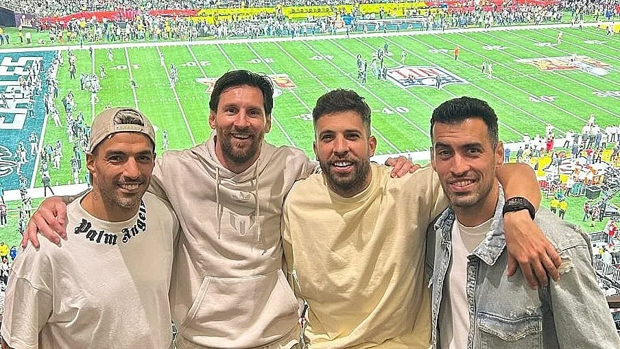 Lionel Messi rejoint les coéquipiers de l’Inter Miami Jordi Alba, Luis Suarez et Sergio Busquets pour Super Bowl Lix
