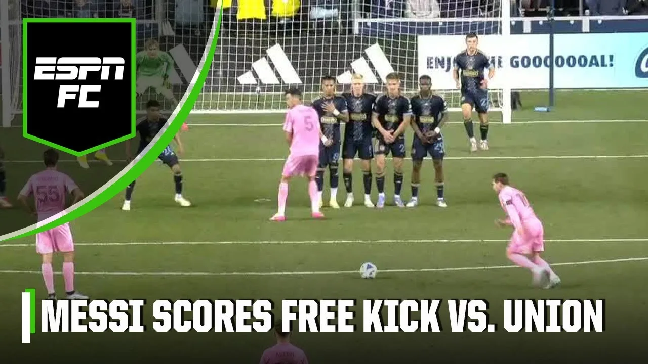 Messi Magic 👀 Lionel Messi marque sur Free Kick contre Philadelphie | ESPN FC