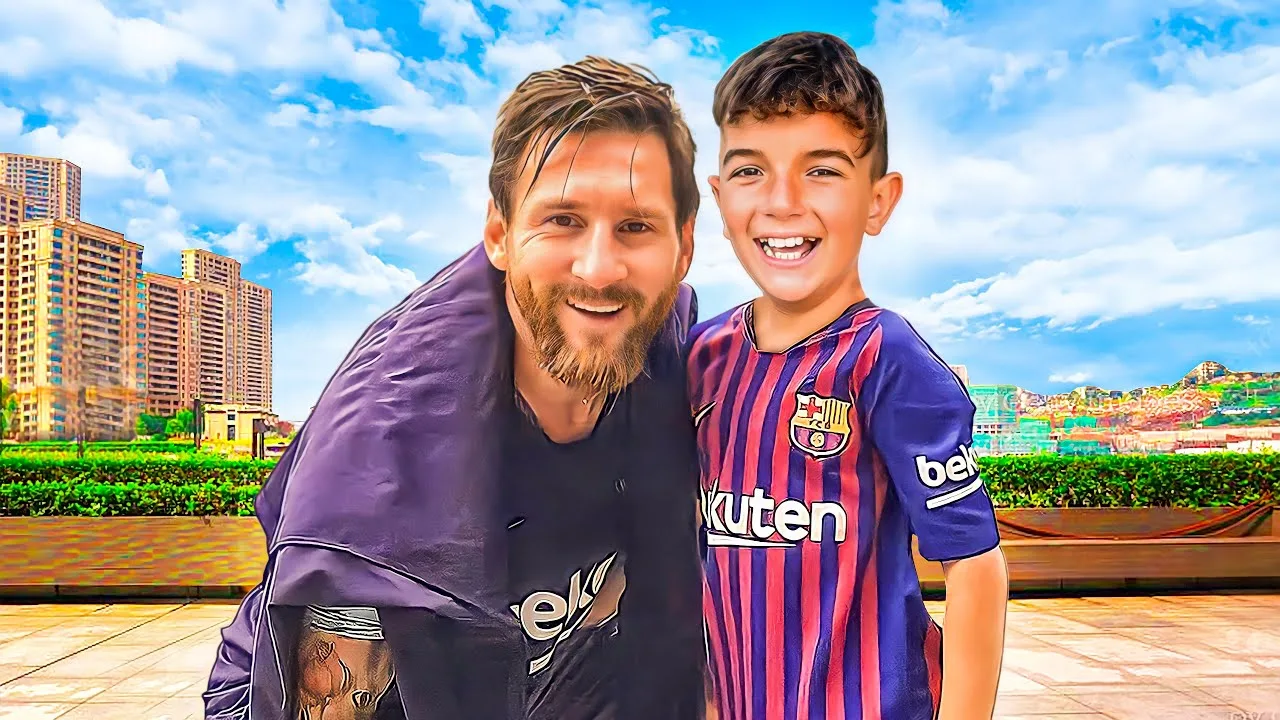 SORPRENDO al NIÑO MESSI con su ÍDOLO en PERSONA…