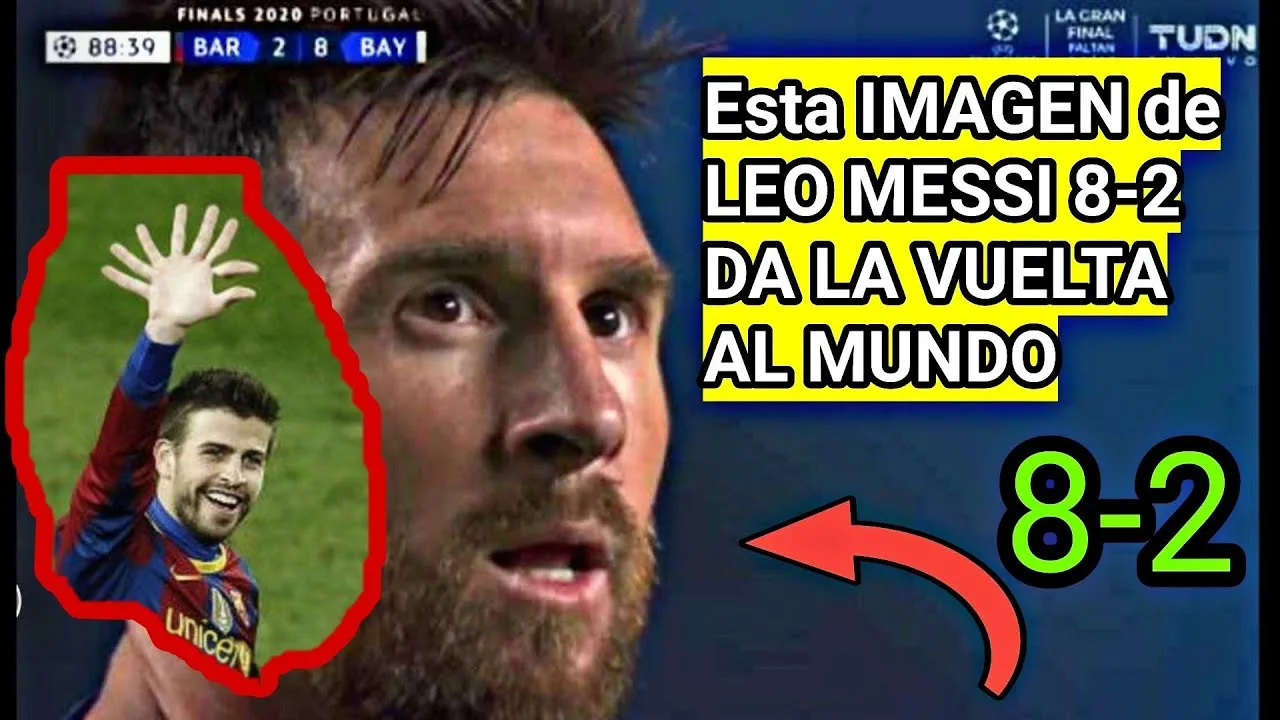 Esta IMAGEN de Leo Messi en LA GOLEADA BAYERN 8-2 BARCELONA