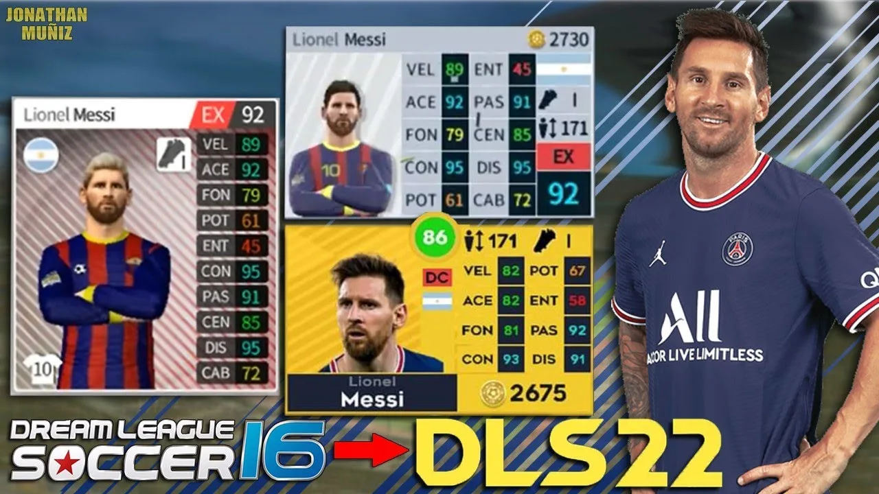 LA EVOLUCIÓN DE LAS CARTAS DE LIONEL MESSI EN DREAM LEAGUE