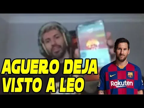 KUN AGÜERO LLAMA A MESSI EN DIRECTO, LIONEL MESSI RECLAMA A