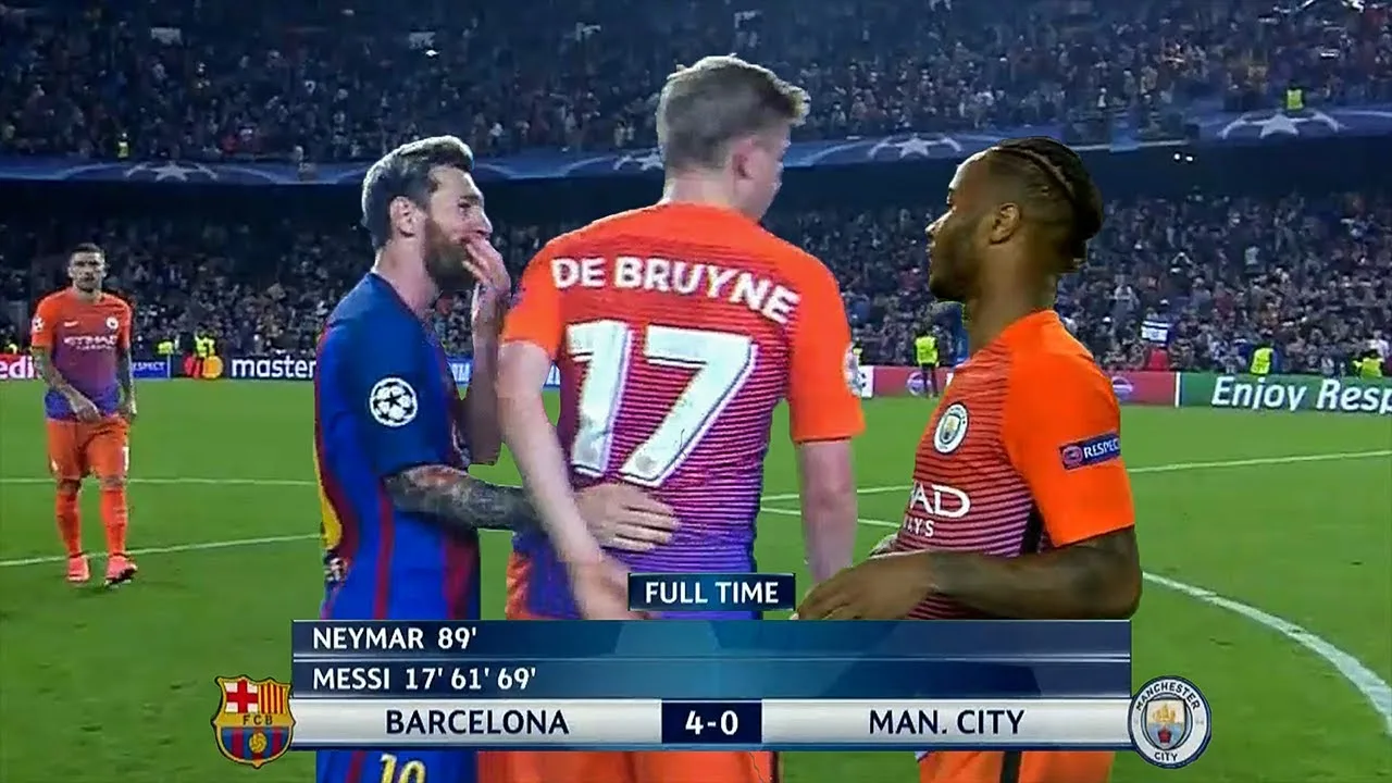 The Day Lionel Messi Showed Kevin De Bruyne and Sterling Who