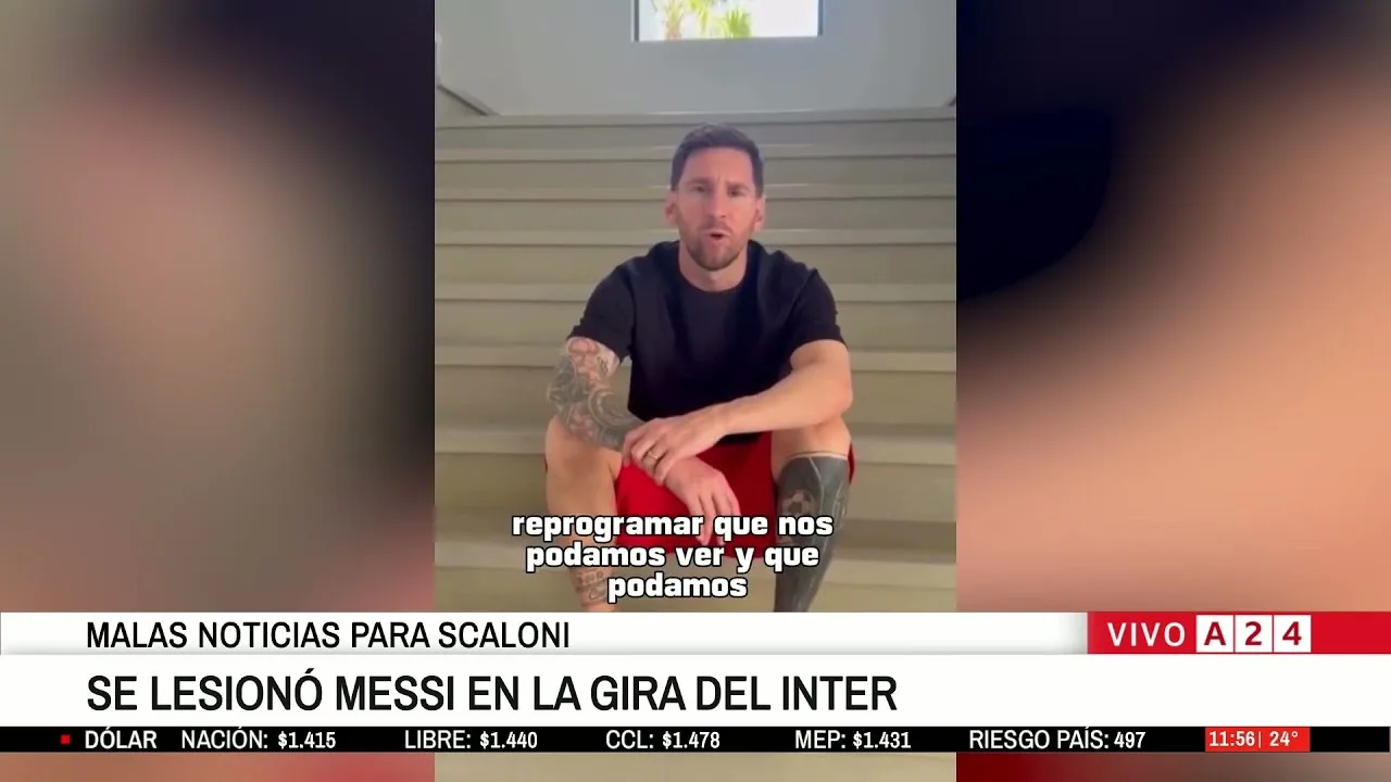 BLESSURE DE LEO MESSI SUR LA TOURNÉE INTER MIAMI : MAUVAISE NOUVELLE POUR SCALONI
