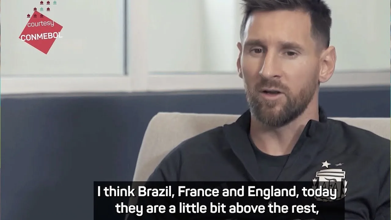 Lionel Messi says England among his World Cup favourites