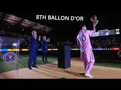 Lionel Messi Presents 8th Ballon d’Or at Inter Miami