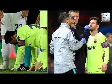 Chris Smalling Leaves Lionel Messi With A Bloody Nose