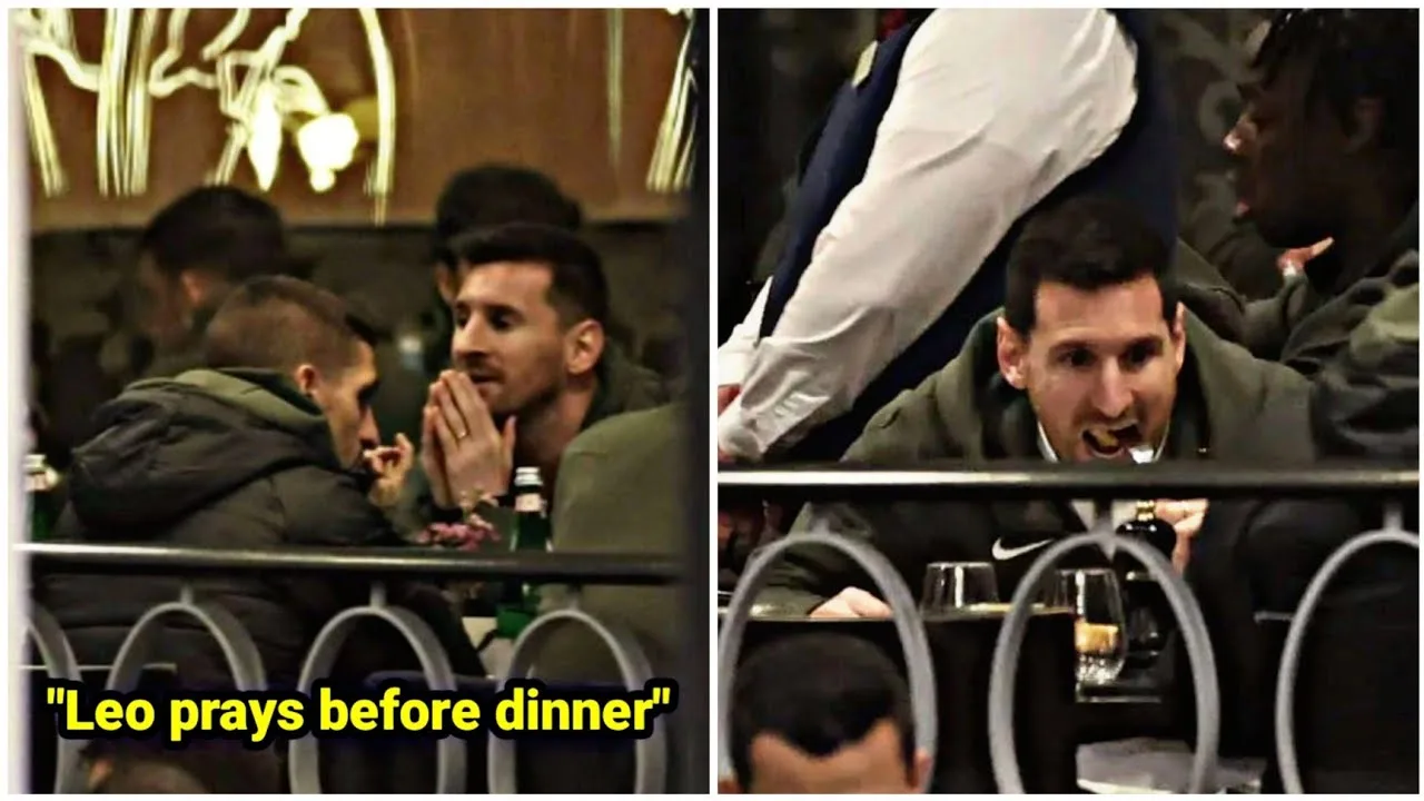 Lionel Messi and the PSG squad having dinner on arrival in