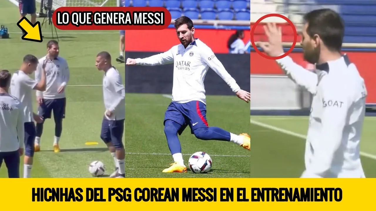 LEO MESSI ENTRENA CON EL PSG Y LOS HINCHAS COREAN SU NOMBRE