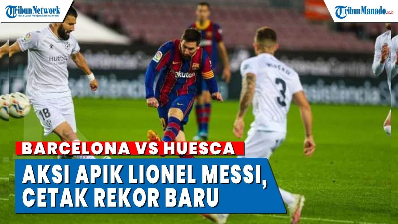 Liga Spanyol 2021 Barcelona Vs Huesca, Aksi Apik Lionel