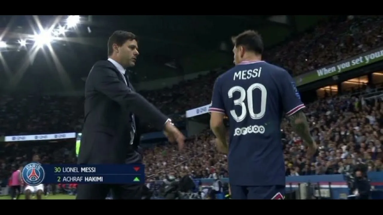 LE VENT DE LEO MESSI À POCHETTINO À SA SORTIE PENDANT LE
