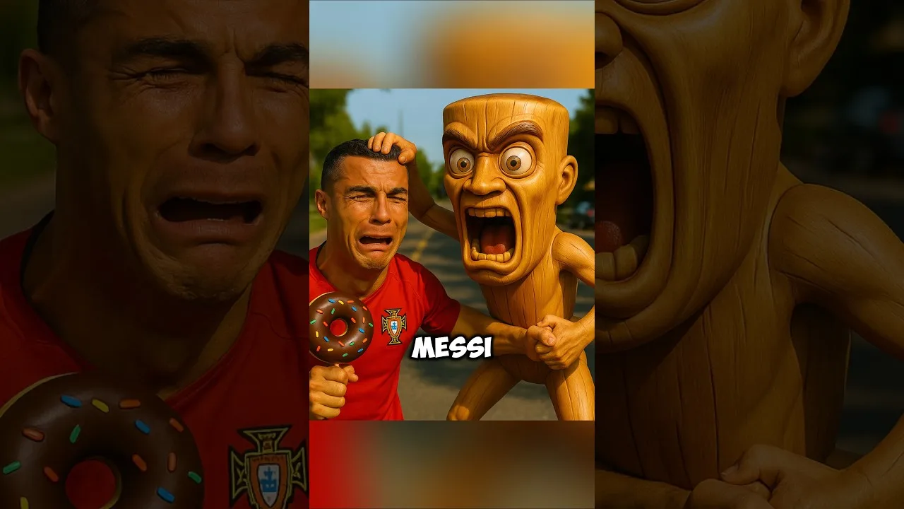 Ronaldo et Messi se sont battus pour un beignet! Vous ne croirez pas ce qui s’est passé plus tard 😱 LL #RONALDO #MESSI #SHORTS