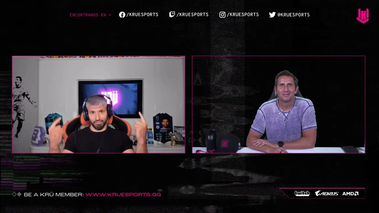 KUN AGUERO ANUNCIA SU CLUB DE eSports y Lionel Messi se une