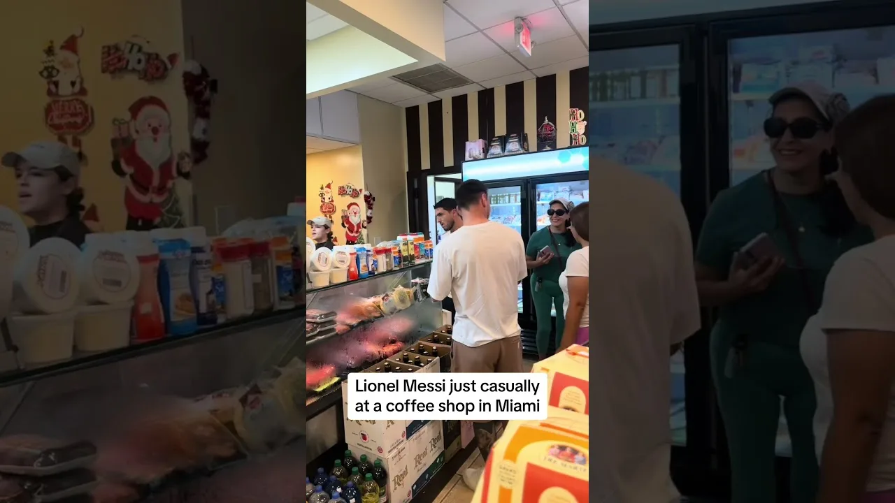 Repérant avec désinvolture Lionel Messi dans un café de Miami🐐.