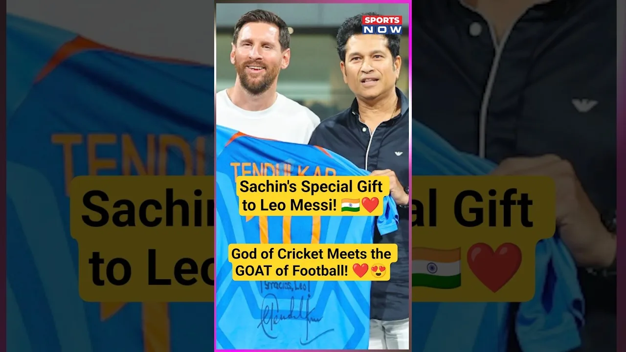 Le dieu du cricket Sachin Tendulkar rencontre le GOAT du football Leo Messi ❤️ #shorts #shortsfeed #messi