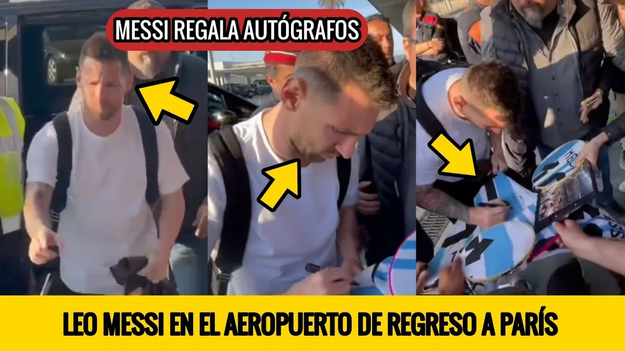 LEO MESSI ES CAPTADO EN EL AEROPUERTO DE REGRESO A PARÍS