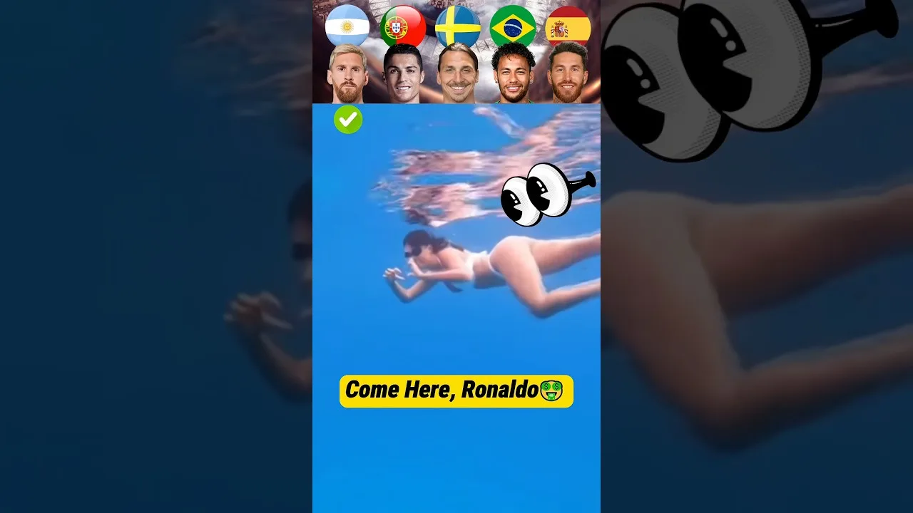 Ronaldo contre Messi contre Zlatan contre Neymar | Défi de plongée dans l’eau