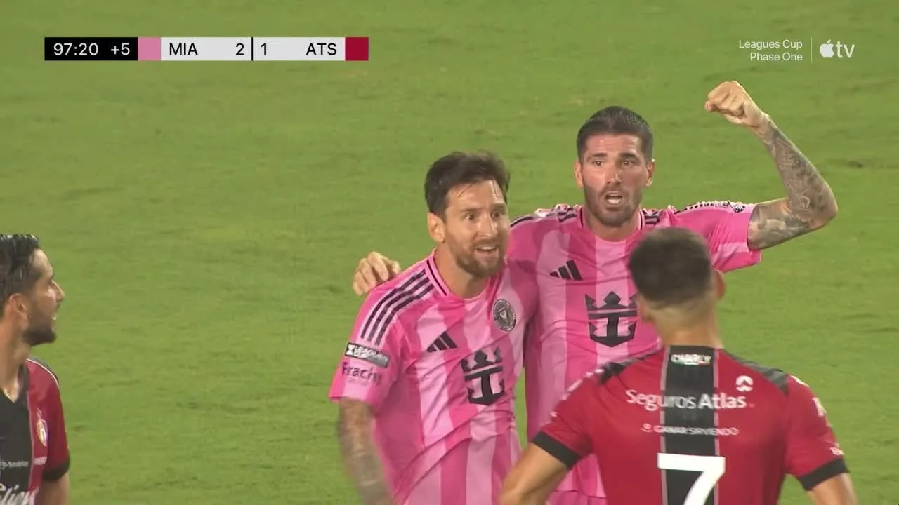 Lionel Messi permet à Atlas de l’entendre après le but vainqueur d’Inter Miami 🗣️ | ESPN FC