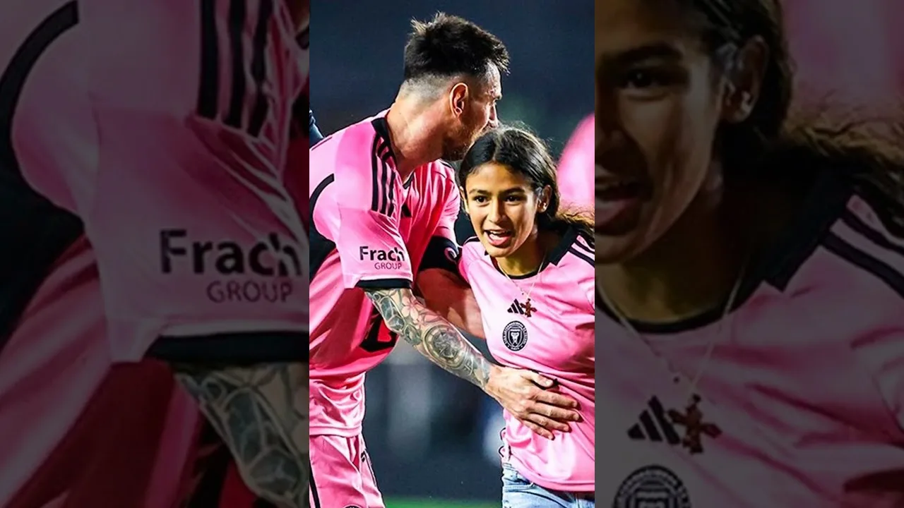 ELLE EST ENTRÉE sur le terrain et MESSI l’A AIDÉE depuis la POLICE ! #shorts #messi #intermiami