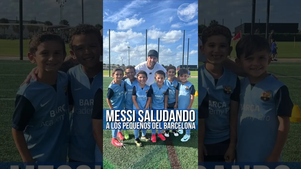 Leo Messi est allé saluer les petits de Barcelone 😍
