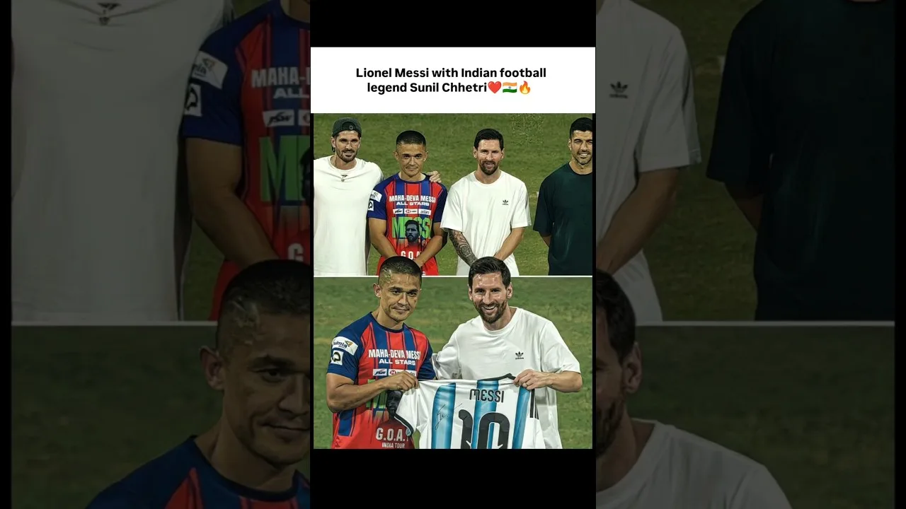 Sunil Chhetri rencontre Lionel Messi ! ❤️🔥 #football #shortsfeed #shorts