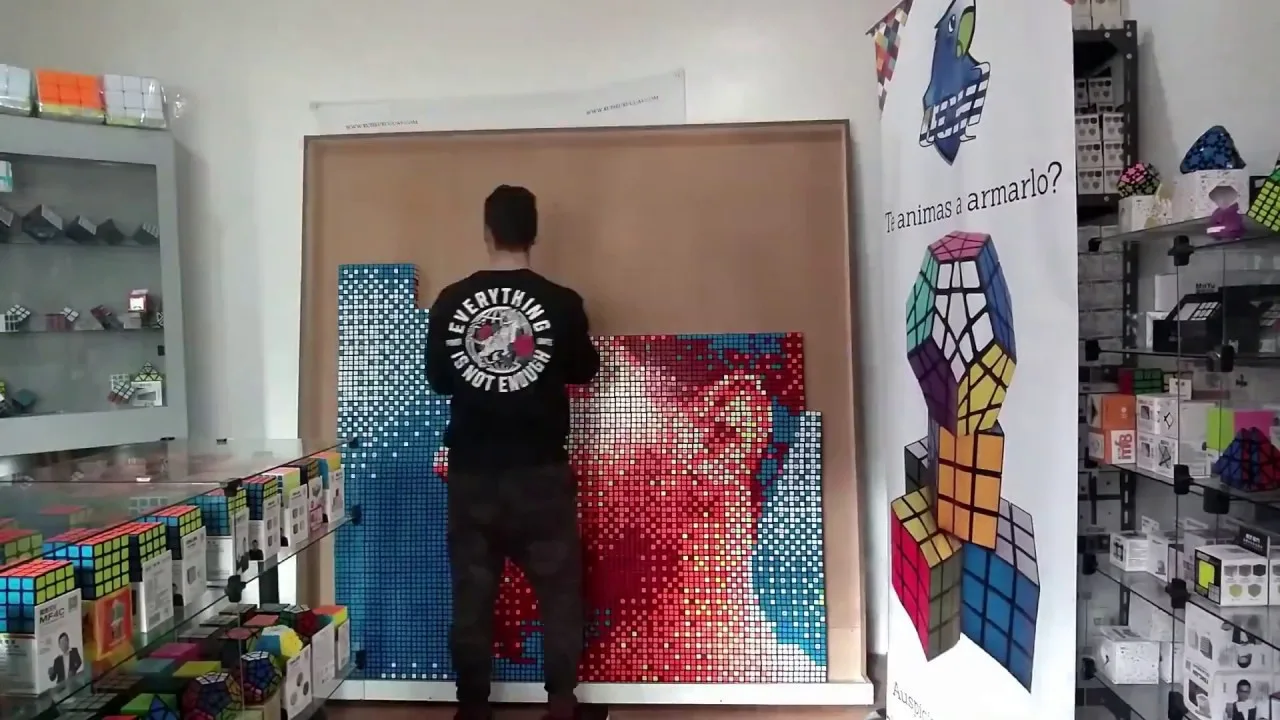 I made LEO MESSI with RUBIKS CUBE