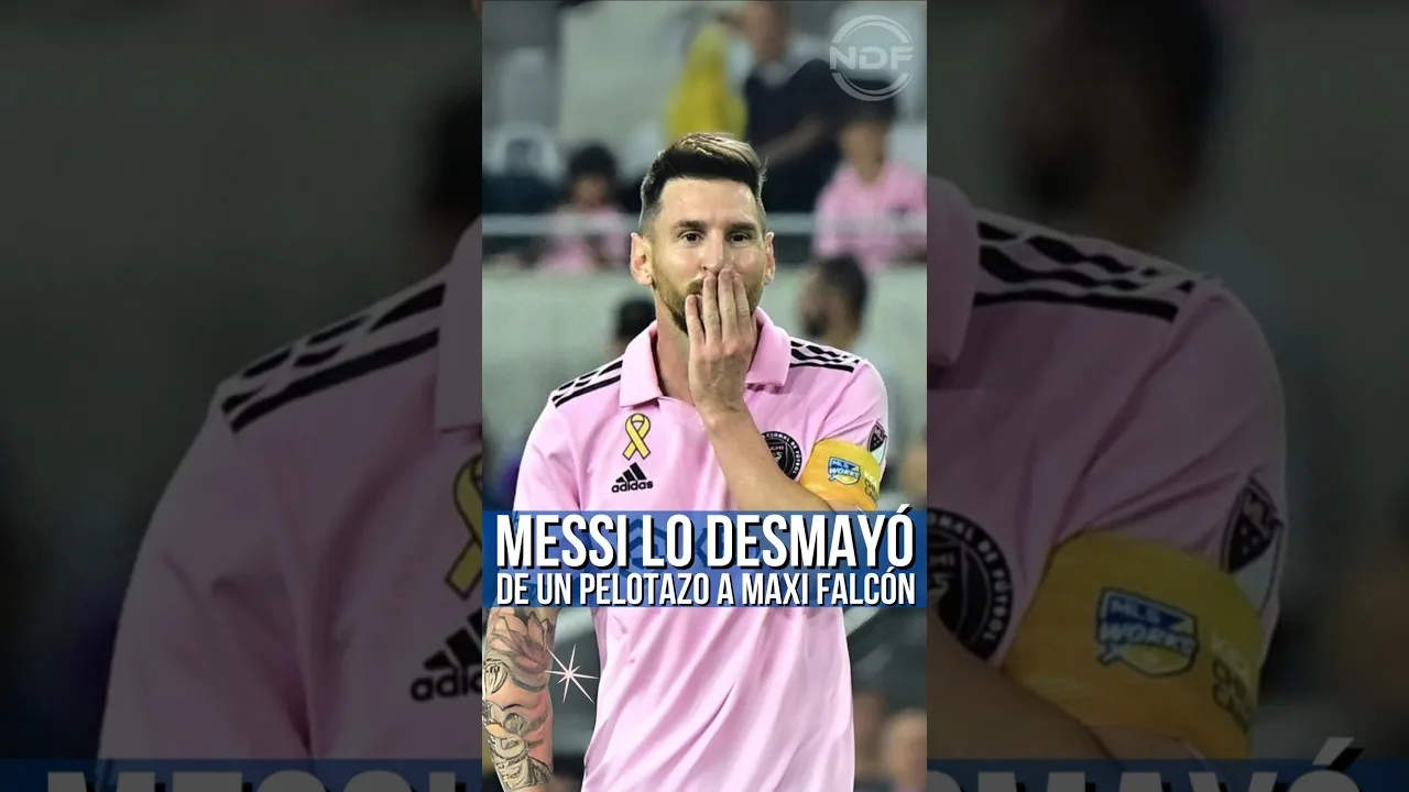 El tremendo pelotazo de Leo Messi en la cara de Maxi Falcon 😱