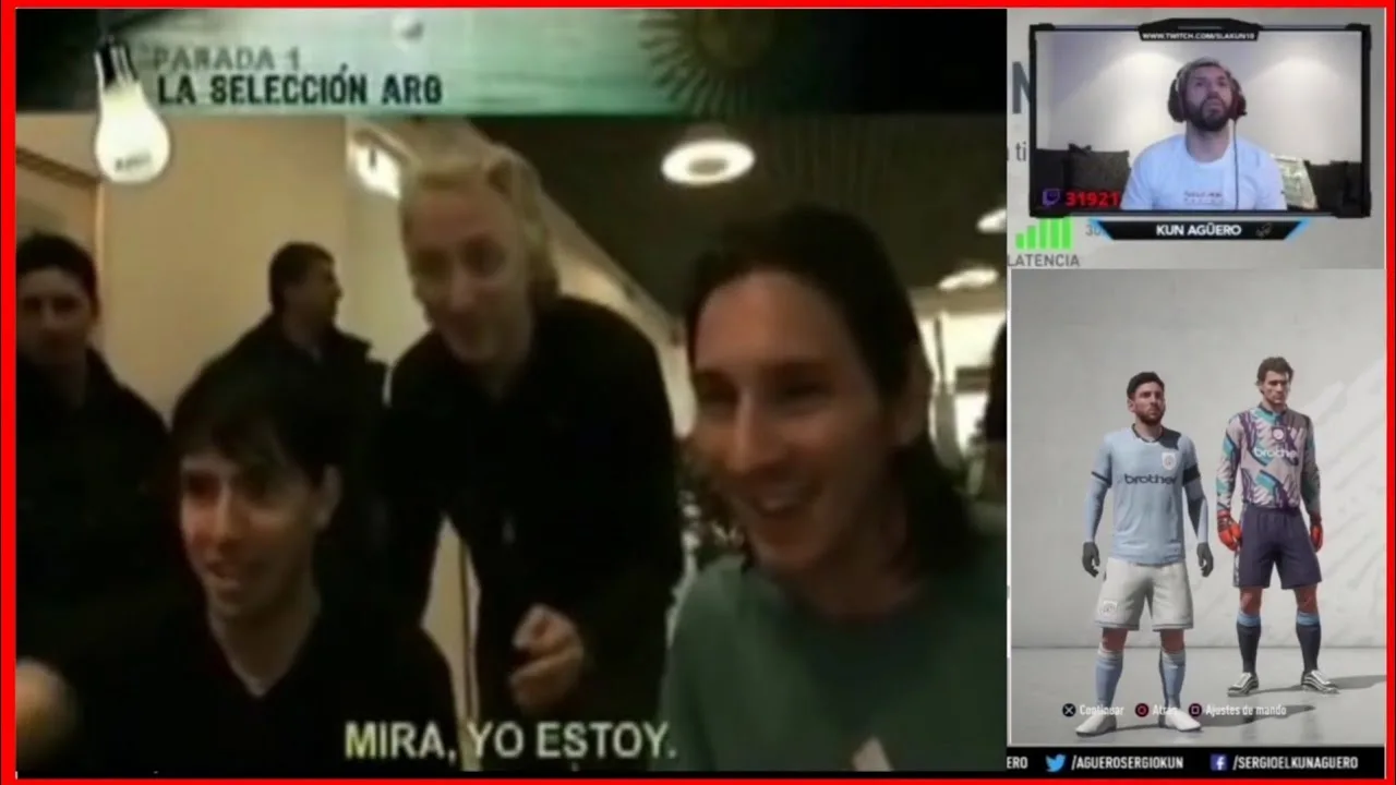 LEO MESSI habla con el kun Aguero "Aguante el PES"