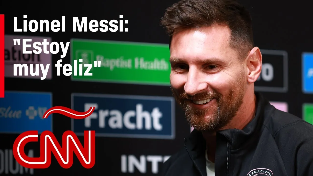 La primera conferencia completa de prensa de Lionel Messi