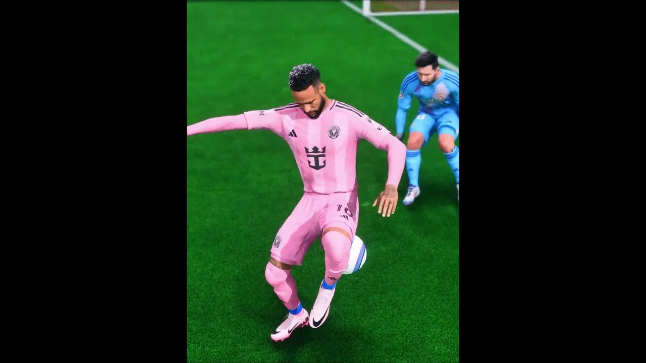 😱🪄⚽🏆 NEYMAR JR SKILLS FREESTYLE VS GOALKEEPER LIONEL MESSI IN FC25 #song #shorts