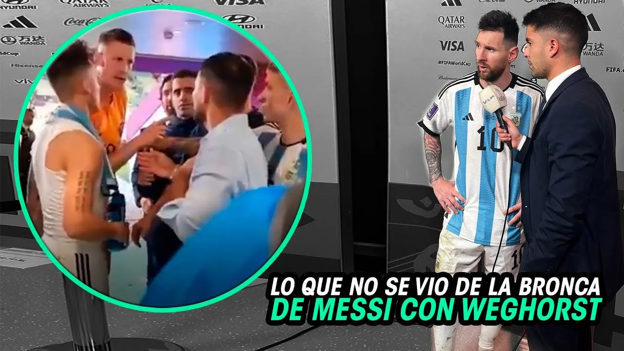 Así FUE lo QUE NO SE VIO de la BRONCA de MESSI con WEGHORST