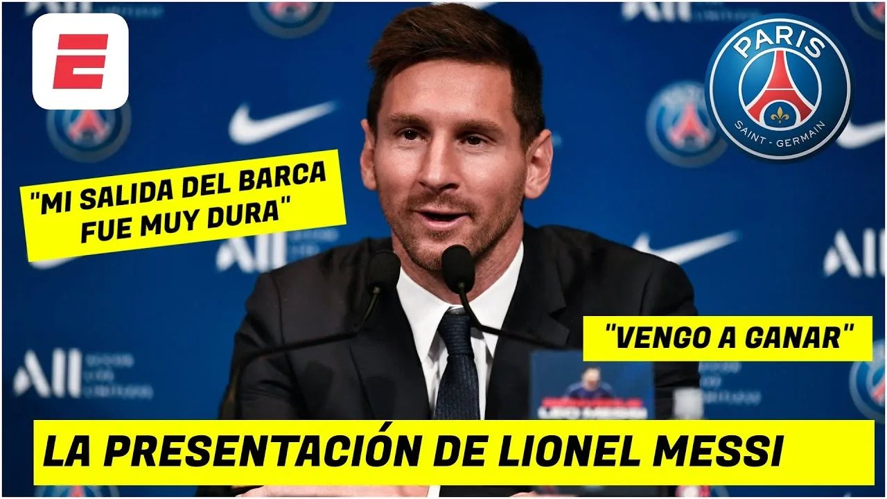 La presentación de Lionel Messi con el PSG. "Muy duro