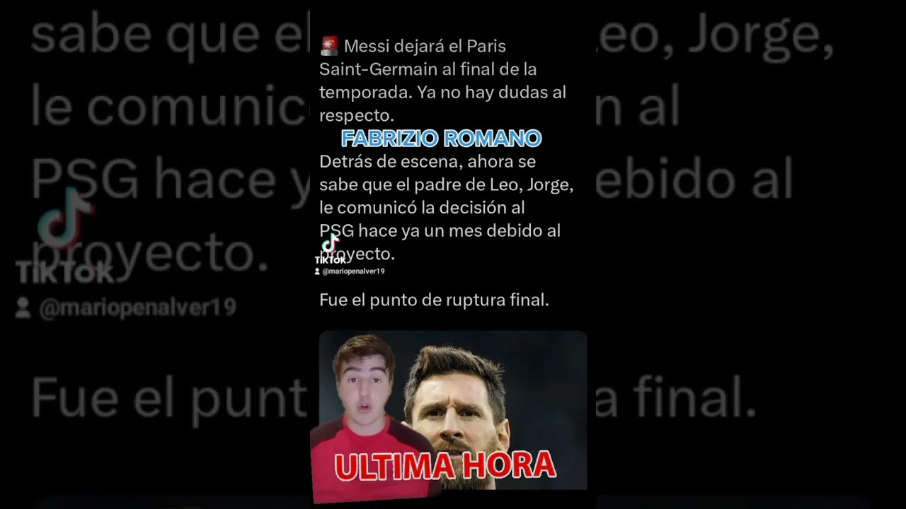 LEO MESSI SE IRÁ DEL PSG