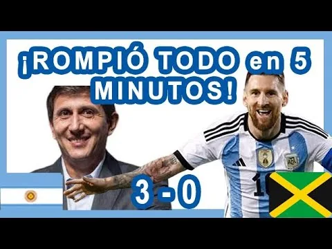 VARSKY MARAVILLADO con LEO MESSI en ARGENTINA vs JAMAICA