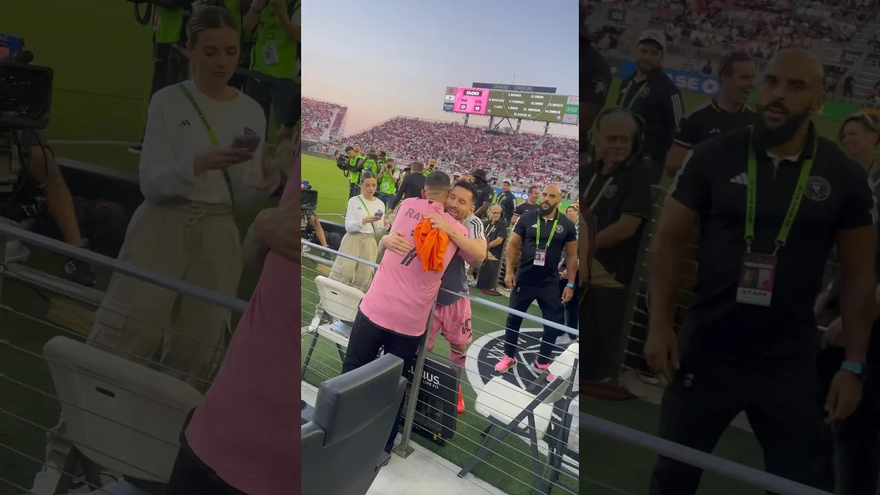 La salutation de papa Yankee et Leo Messi.