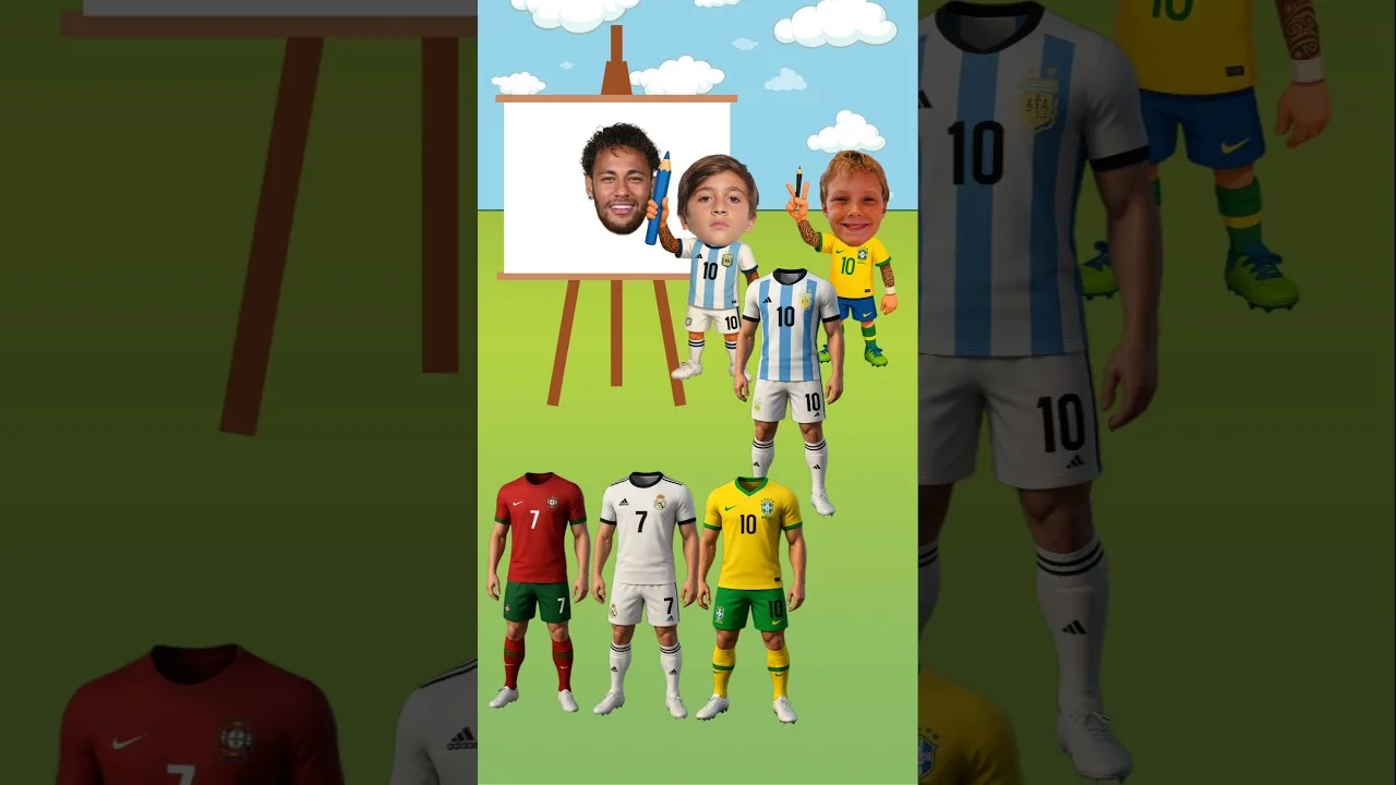 À qui est la tête? Ronaldo 🏆 vs vitesse 🎮 vs Messi 📦 vs neymar 🖍️