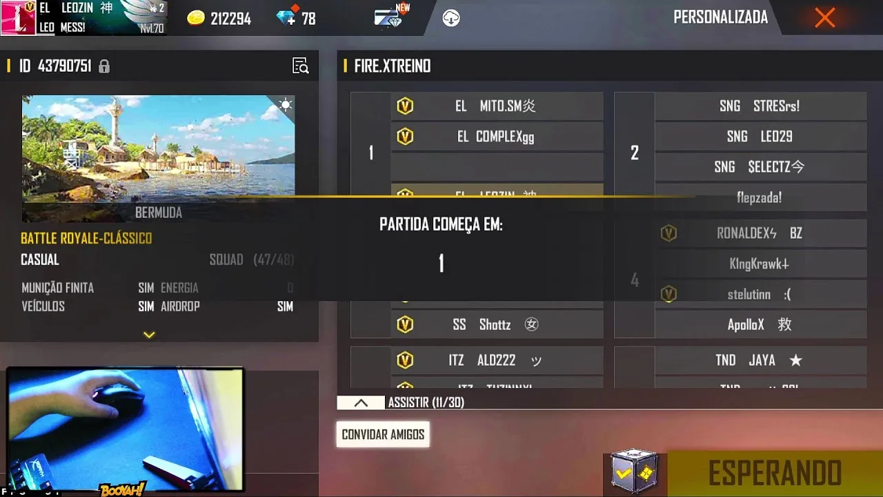 🔴FREE FIRE AO VIVO🔴LEO MESSI 🔴TREINO 🔴#200K #LOSGRANDES🔴