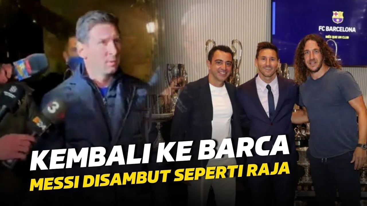 SUDAH TIBA DI BARCELONADetik Detik Lionel Messi Kembali Ke