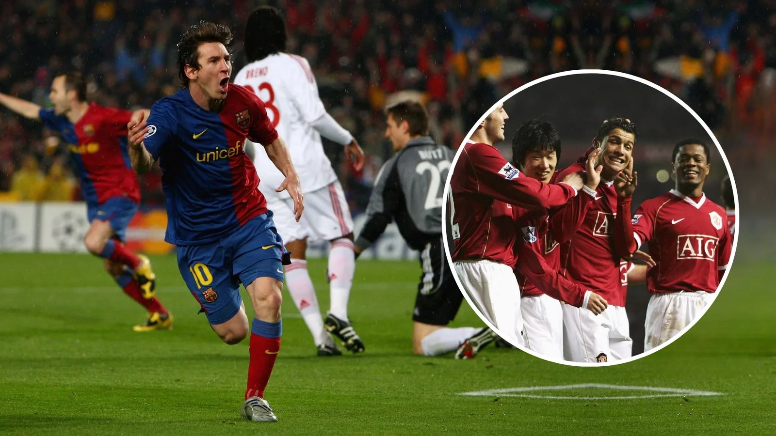 Le joueur de Manchester United, Lionel Messi