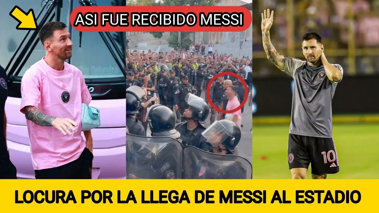 ASÍ FUE RECIBIDO MESSI EN SU LLEGADA AL ESTADIO EN EL