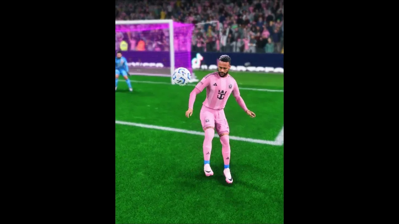 😱🪄⚽🏆 NEYMAR JR SKILLS FREESTYLE VS GOALKEEPER LIONEL MESSI IN FC25 #song #shorts